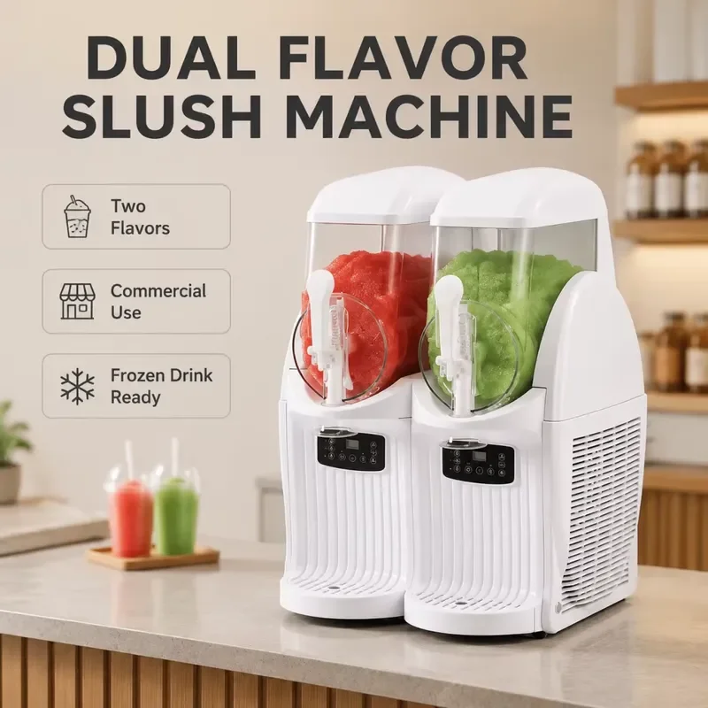 for Commercial Slush Machine Microcomputer Controlled Frozen Beverage Three Tank Granita Maker for Convenience Stores
