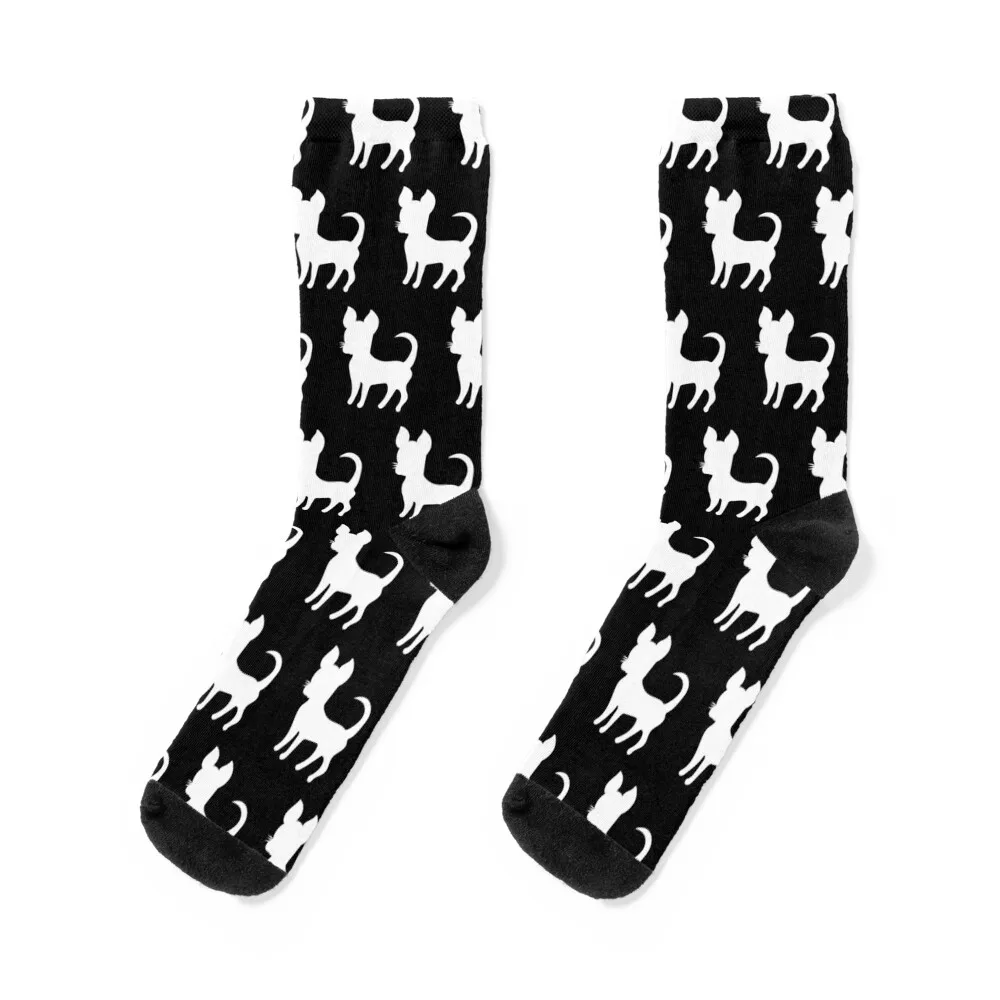 

Chihuahua print (large) black and white Socks cool custom basketball compression Socks For Girls Men's