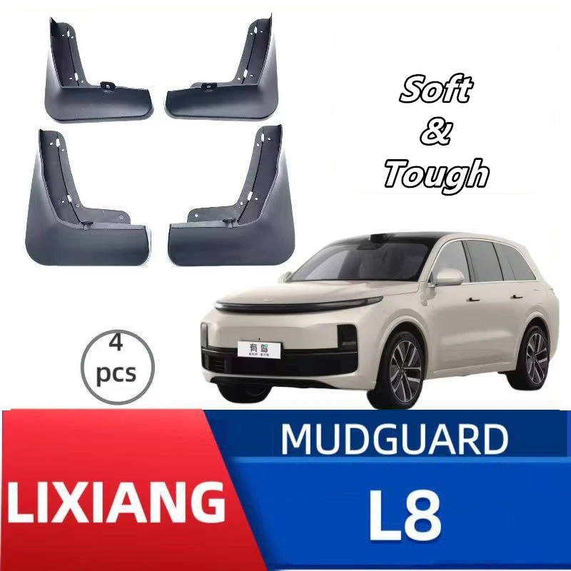 

Car mudguard for Lixiang L8;Soft plastic material;Prevent sediment splashing;Keep the vehicle clean;Electric