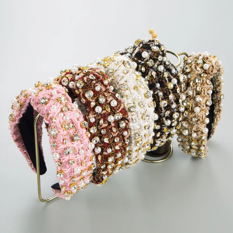 

Skinny Gradient Crystal Headbands Rainbow Beaded Hairbands Minimalist Sparkly Tiaras Stackable Slim Daily Fashion Hoops