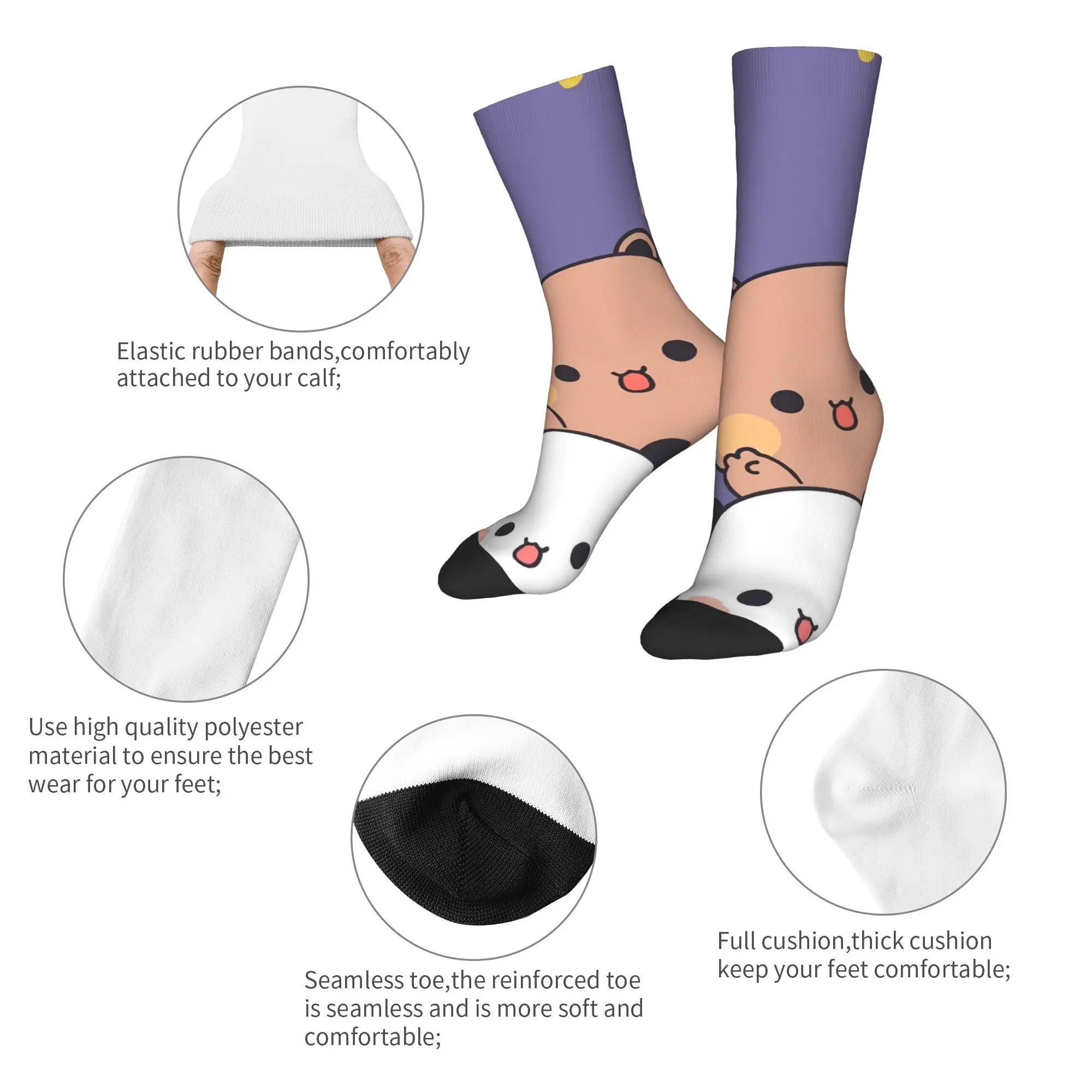 Unisex Men Socks BuBu and Dudu  Stockings Winter Novelty High Quality Socks Pattern Outdoor Sports Anti Bacterial Socks