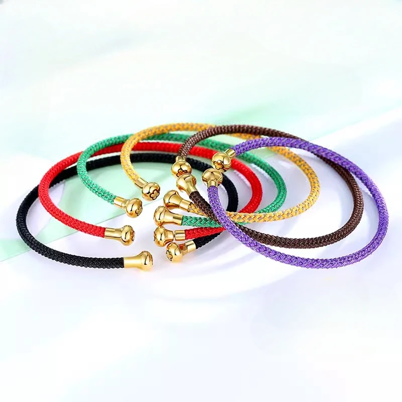 New Magnetic Buckle Colored Bracelet for Couples Lucky Red String Romance Suitable for DIY Jewelry Gift Wholesale