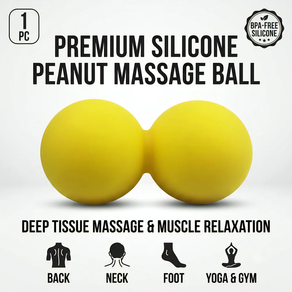 Silicone Peanut Massage Ball Fascia Ball 1 Pc Muscle Relaxation Deep Tissue Massager For Yoga Gym Back Neck Foot Pain Relief