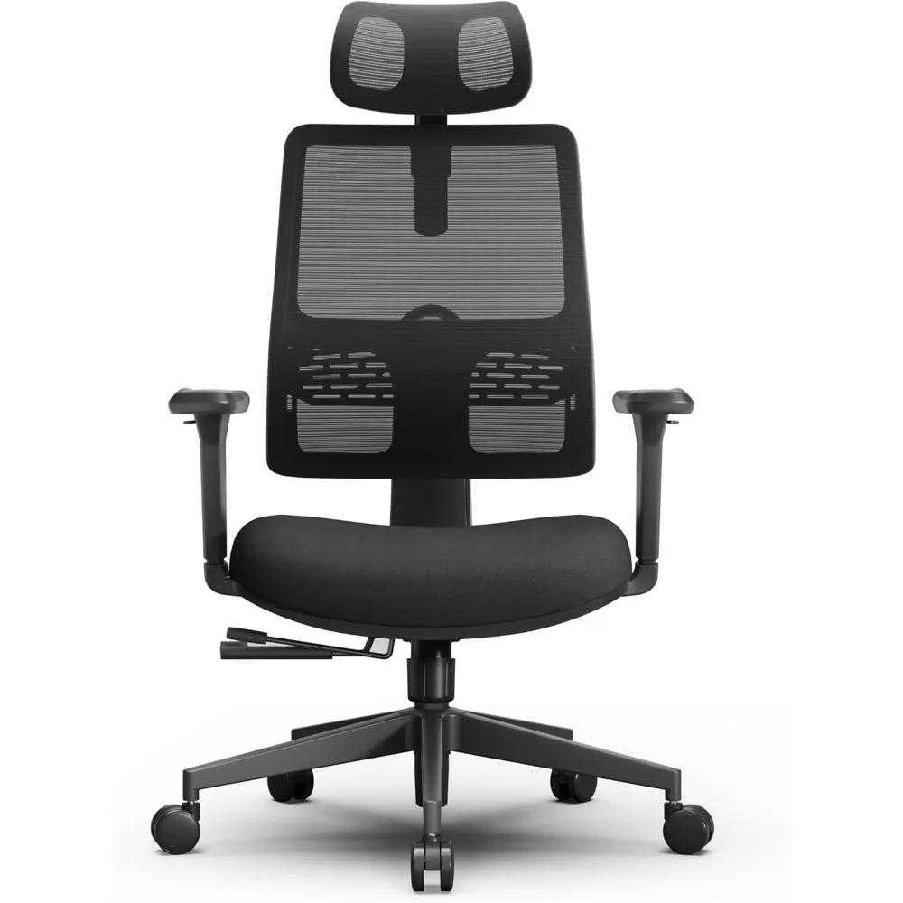 كرسي مكتب مريح عالي الظهر مع دعم قطني متكيف وميزات قابلة للتعديل #4