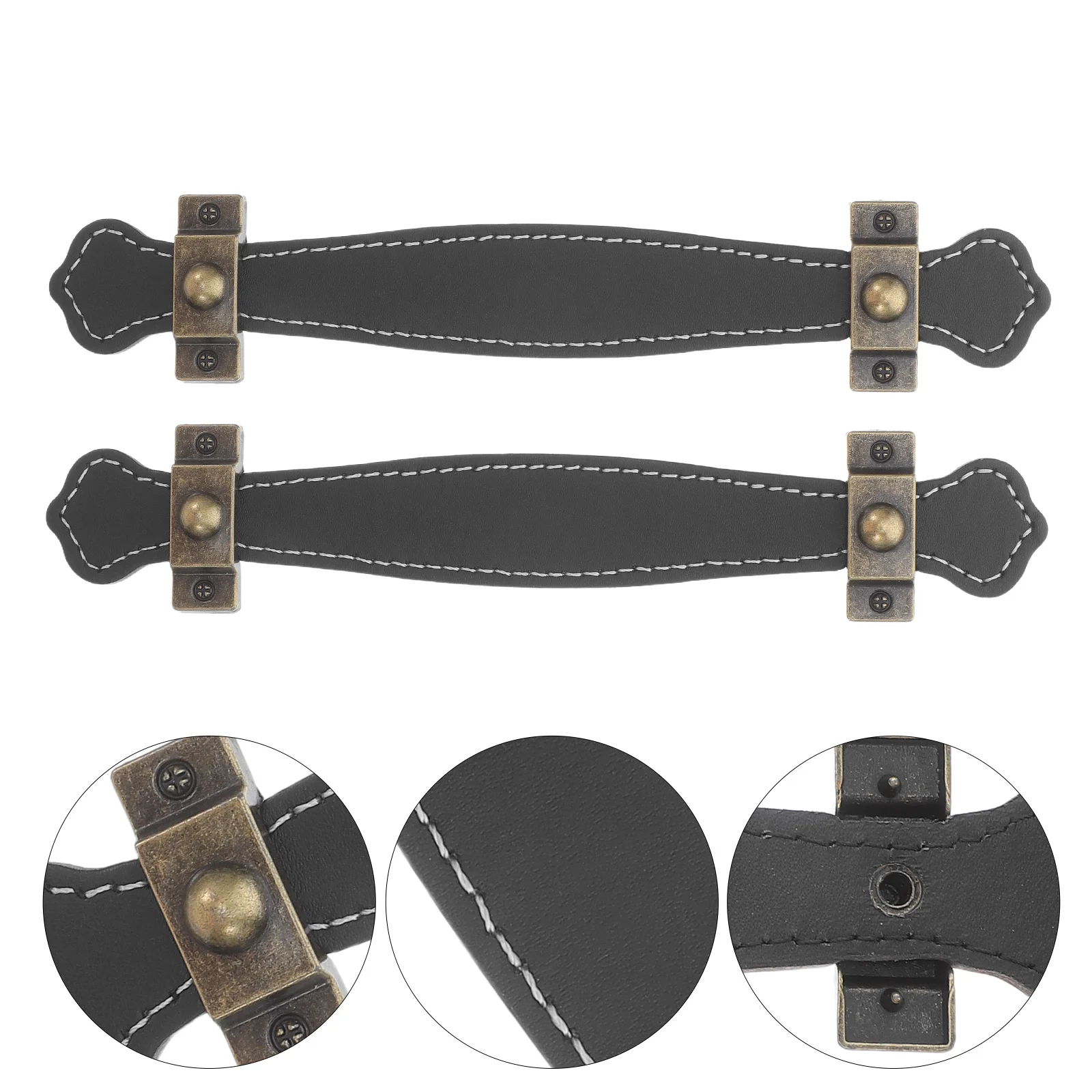 

Elegant Cabinet Knobs 2 Pack PU Pull Handles for Drawers Wardrobes Furniture Hardware Accessories Easy Mount