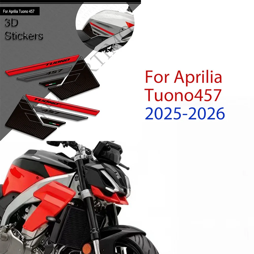 

For Aprilia Tuono 457 2025 2026 Tank Pad TankPad 3D Bike Cap Grips Gas Fuel Kit Knee Stickers Decals Protection Motorcycle