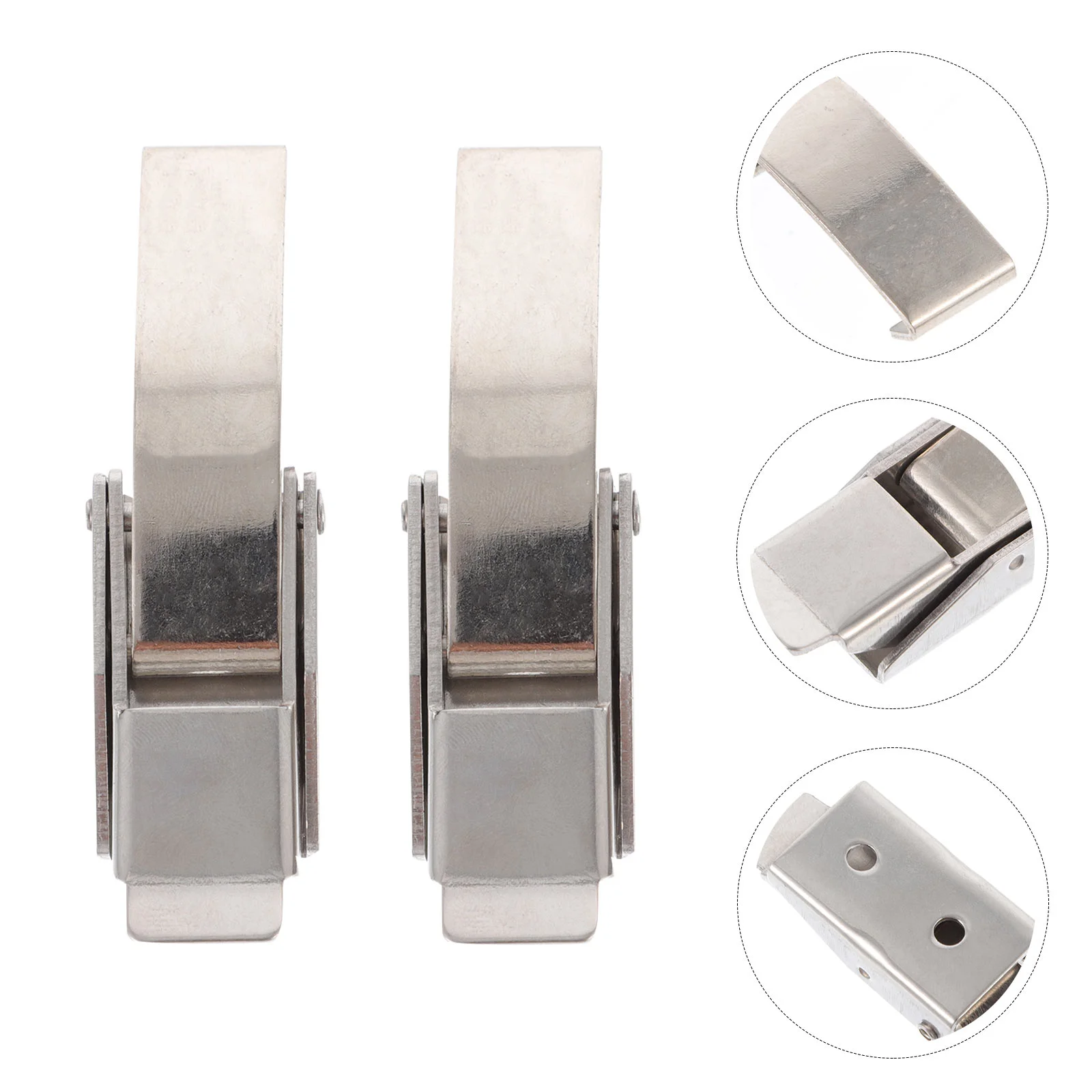 2 Pcs Toolbox Buckle Toggle Catch Clamp Stainless Steel Industrial Equipment Buckles Premium