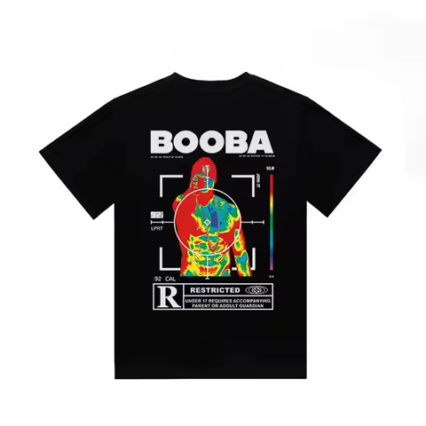 Vintage Men T-shirt Hip-hop T Shirt Fashion BOOBA Printed Short Sleeve Tops Harajuku Streetwear Tee Women Clothing