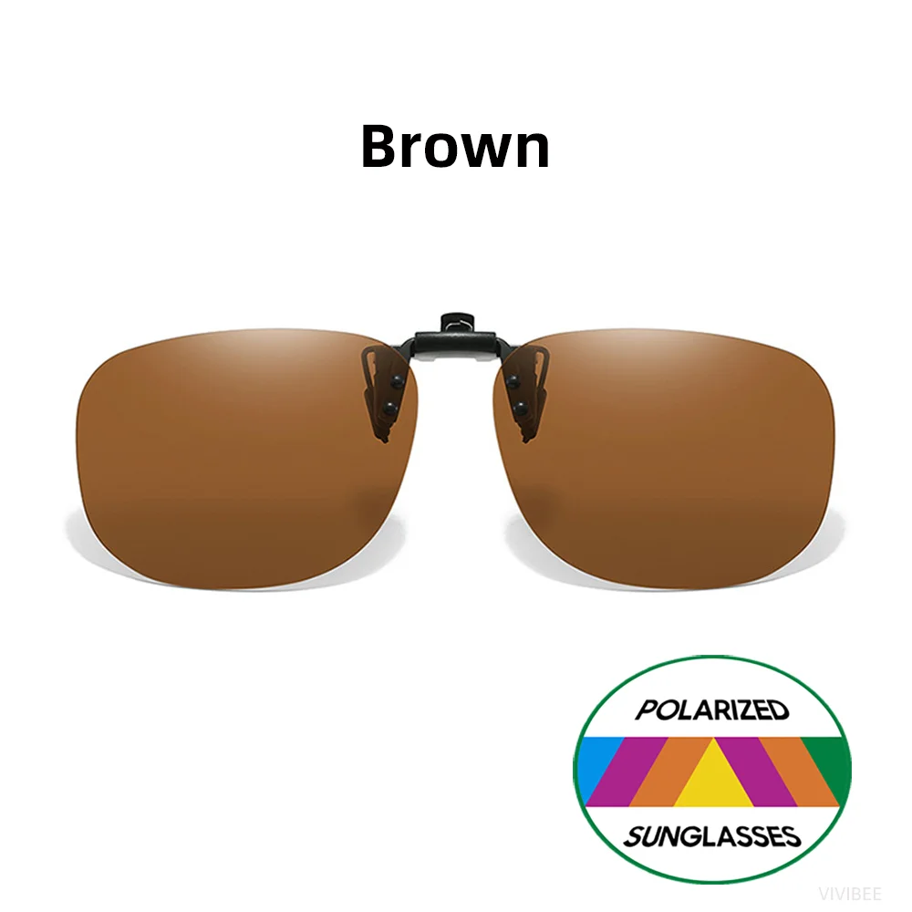 VIVIBEE Flip Up Clip On Sonnenbrille Polarisierte Herren Quadratisch UV400 Photochrome Nachtsicht Damen Klassische Spiegelklammern – Detail 10