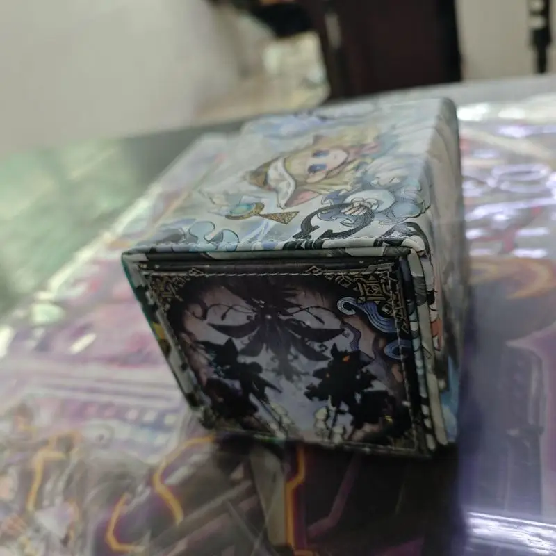 Anime Game Yu Gi Oh OCG TCG Card Box Leather Storage Box PU Material Asteria Risette of The White Woods Collection Gift Toys