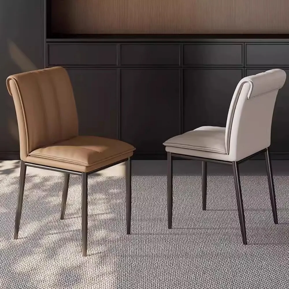 スチール美しいダイニングチェア北欧クッション人間工学に基づいたデザイナーチェアモダンなフロアロット長椅子サル飼い葉桶家の装飾