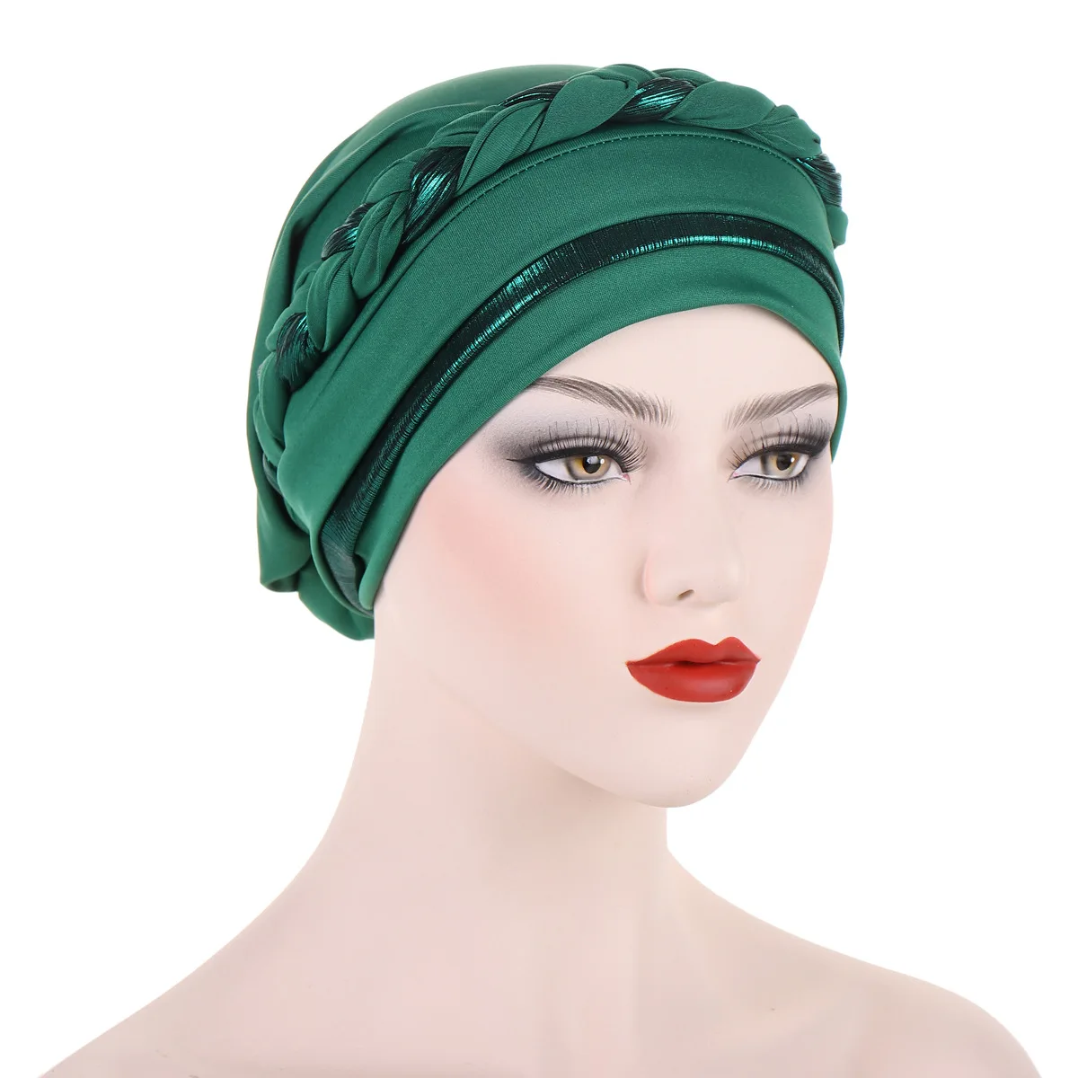 

Muslim Women Hijab Indian Turban Braid Chemo Cap Cancer Hat Stretch Hair Loss Head Cover Bonnet Headscarf Beanies Turbante Mujer