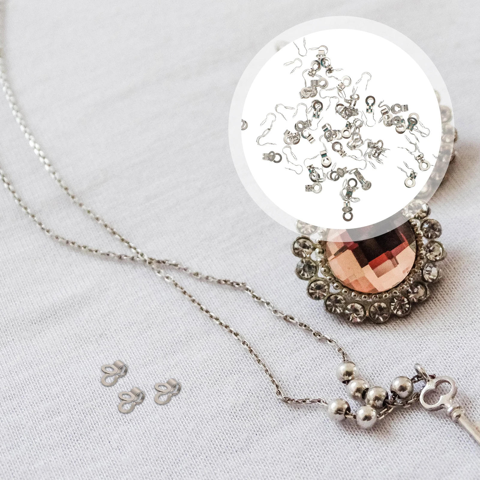 

125Pcs Bead Chain Buckles Strong DIY Buckles for Tags Labels Crafts Heavy-Duty Chain Connection Components Multi-Purpose