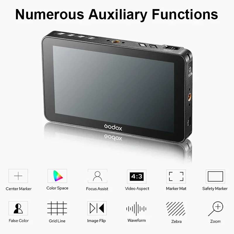 Godox Gm 6S Draagbare Monitor 5.5-Inch 4K Hdmi Touchscreen Dslr Camera Monitor Foto Video Focus Buiten Schieten Met Batterij