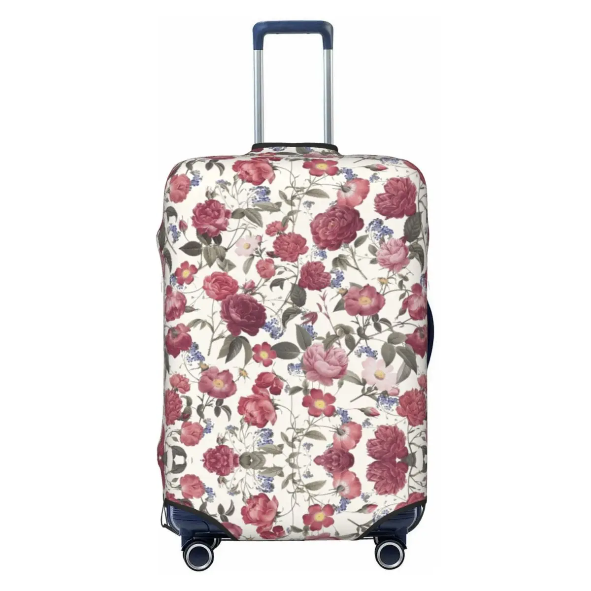 

Custom Vintage Floral Texture Luggage Cover Protector Cute Flower Pattern Travel Suitcase Covers for 18-32 Inch