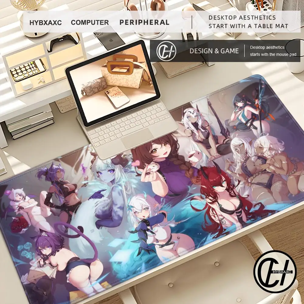 

XXL Hentai Suture Edges Keyboard Mat Genshin Impact Sexy Mousepad Gamer NSFW Nude Desk Pad Gaming Big Boobs Anime Table Mat Gift