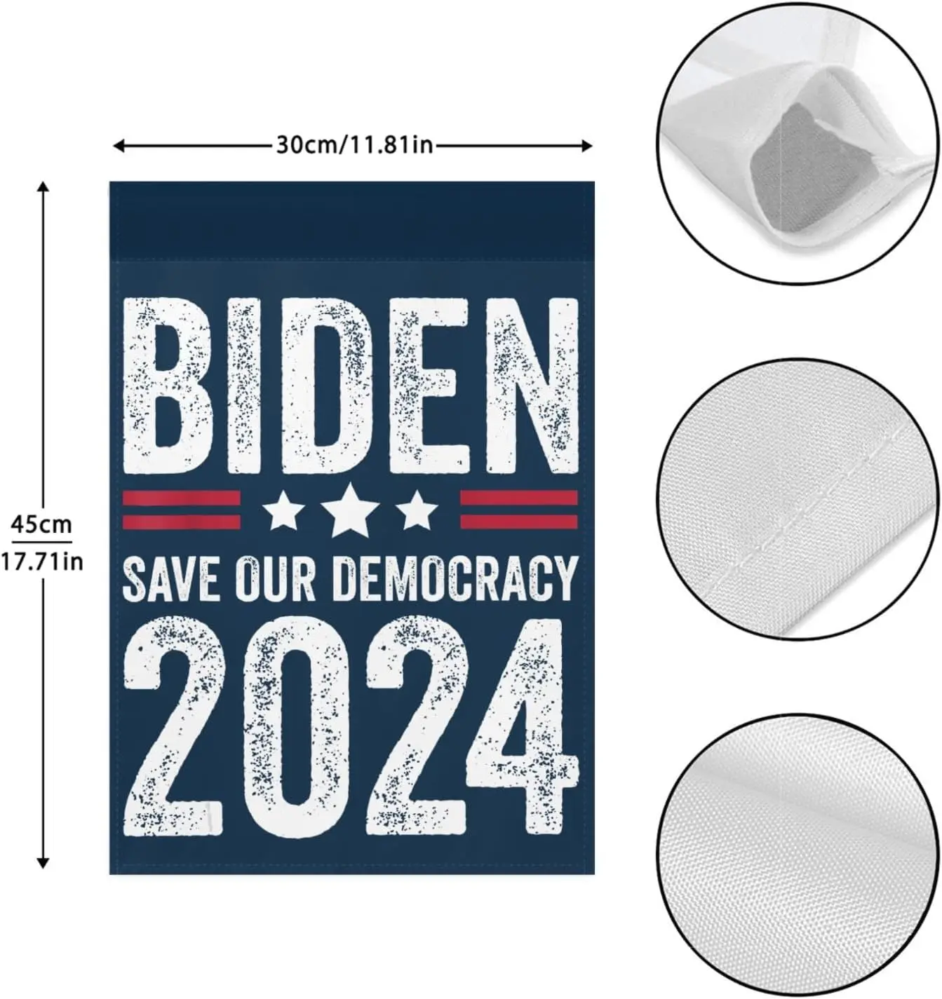 2024 Save Our Democracy Biden Outdoor Flag Vote Garden Flag & Usa House Flag & Custom Garden Flags & Spring Outdoor