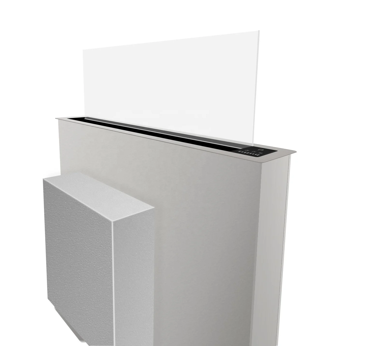 House and hotel kitchens use intelligent downward suction technology for electric range hoods