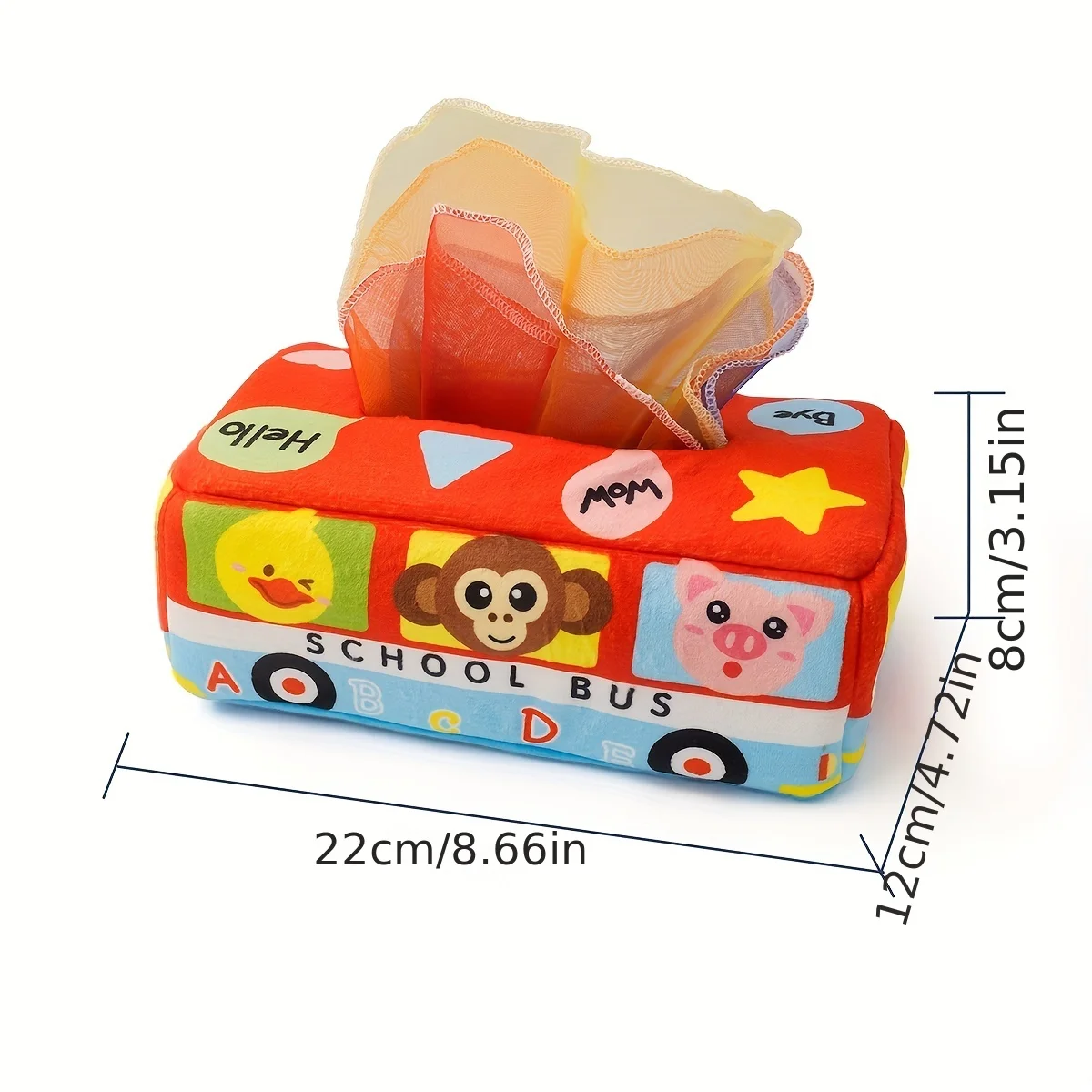 Giocattoli Montessori Scatola per fazzoletti per bambini Carta morbida Esercizio per dita per bambini Attività di apprendimento educativo Giocattolo di peluche sensoriale per giochi per bambini