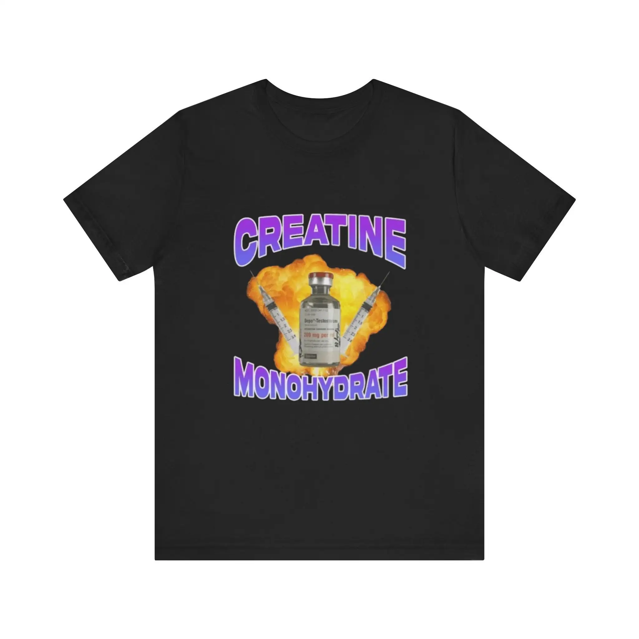 Creatine Monohydrate T Shirt Gym Funny Gag s Meme Parody Ironic Dark Humor and more