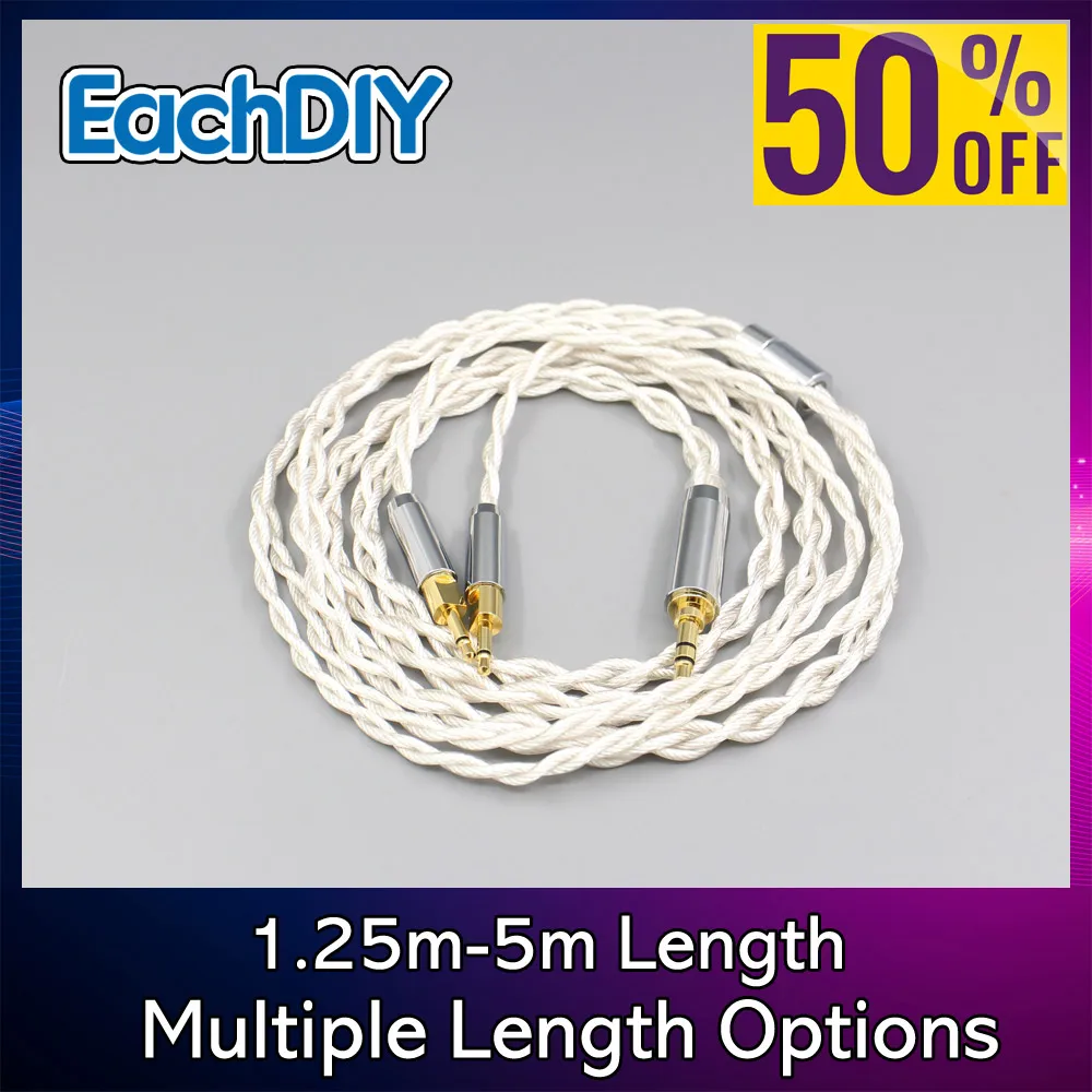 

Graphene 7N OCC Silver Plated Type2 Earphone Cable For Sennheiser HD700 Headphone Dual 2.5mm pin 4 core 1.75mm LN008139