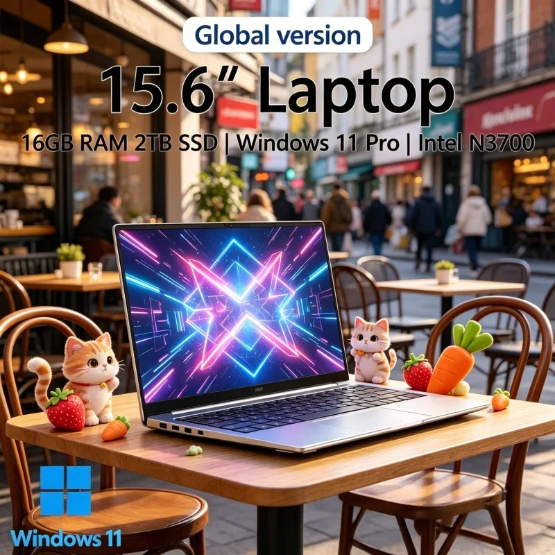 

Nebulous 2026 Delicatethin Laptop 15.6 16GB RAM SSD Intel N3700 Rarefied Gaming PC 1920*1080 Display Novate Office Study