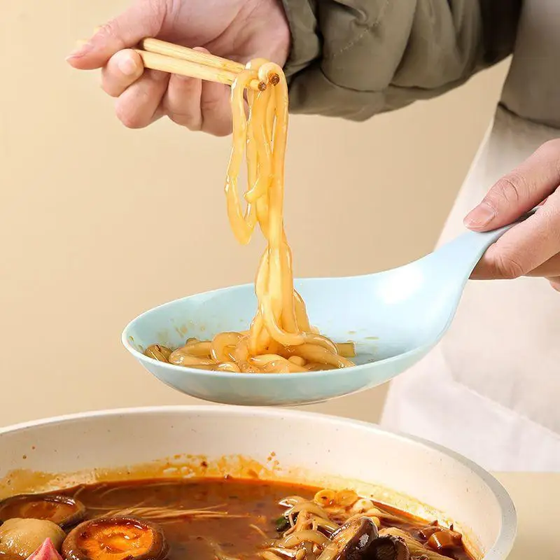 لوحة ملعقة كبيرة مع مقبض أطباق طبق توابل وصلصة التعامل مع ملعقة تقديم على الطراز الكوري أطباق تذوق ملاعق العشاء لشريحة لحم الحلوى #3