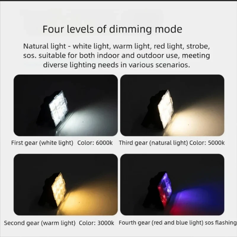 Solar Work Light, 150LED Portable Flood Lights with Stand - 4Modes Waterproof Rechargeable Outdoor Lamp for Job Site, Camping