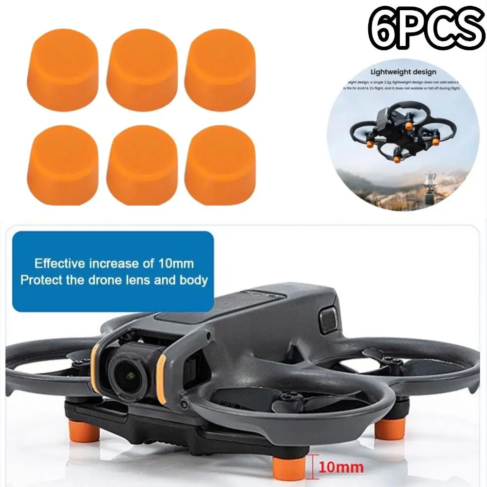 For DJI Avata 2 Drone Accessories Foot Pads Silicone Heighten 10mm Landing Gear Takeoff Protector Damping Protective