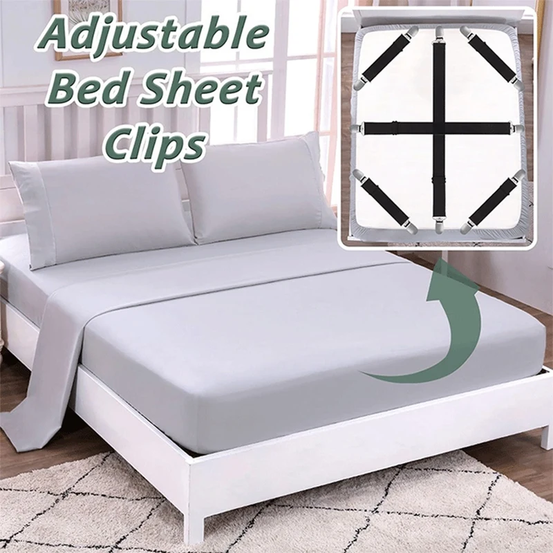 Clips de soporte para mantel de mesa, Correa Invisible, ajustable, 6 piezas