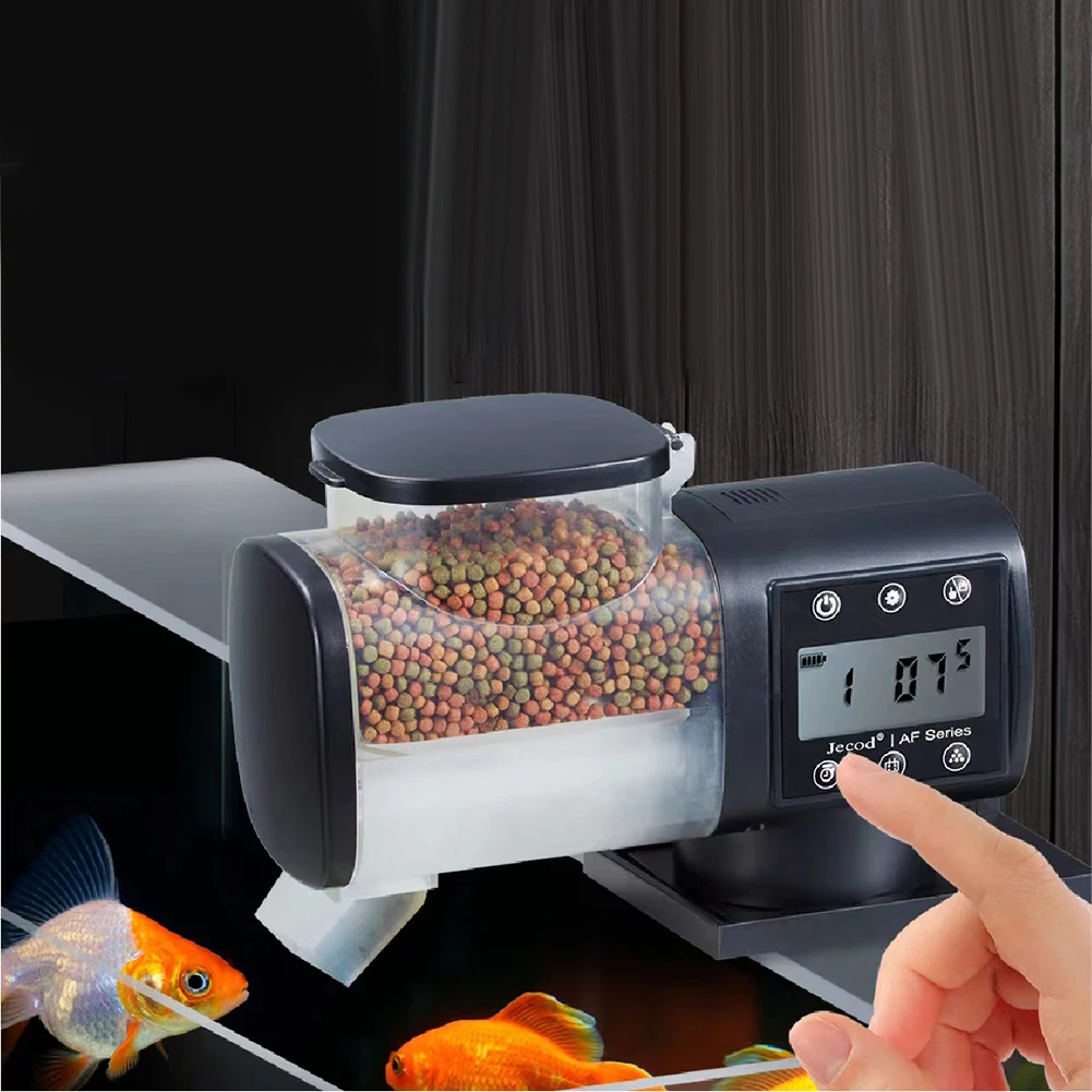 Automatic Fish Feeder Large Capacity Intelligent Timing Adjustable Feeding Amount Auto Food Dispenser For Aquarium Fish Tank