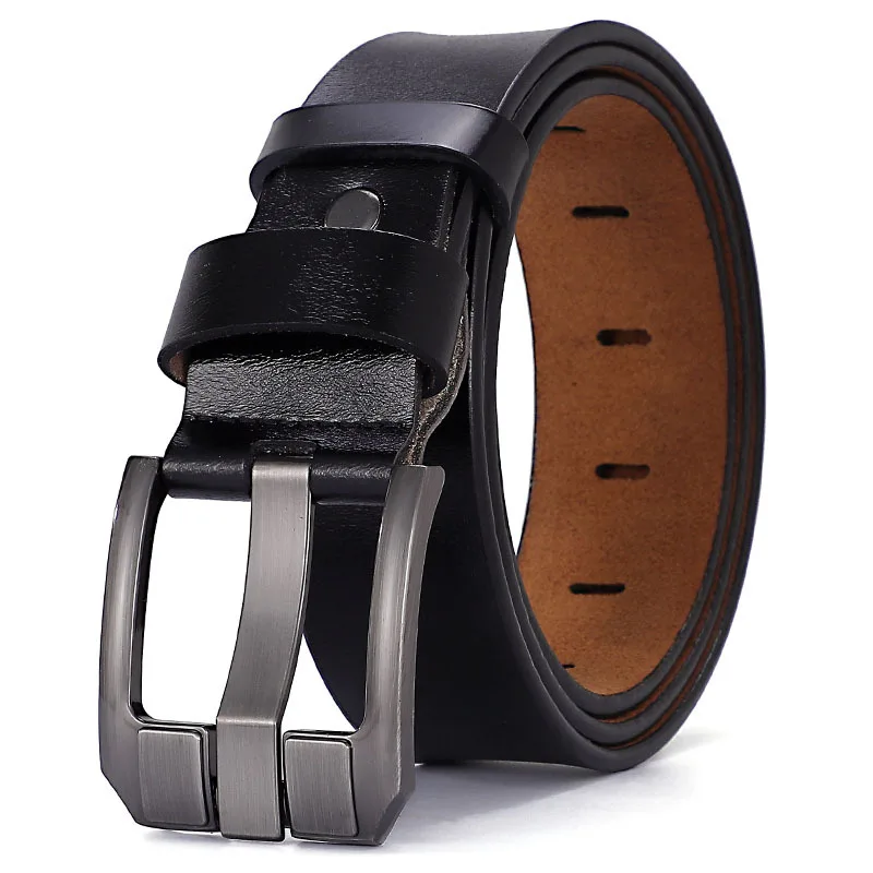 

men's luxury fashion genuine leather belts business wedding formal dress widen pin buckle belt vintage waistband gentleman sash