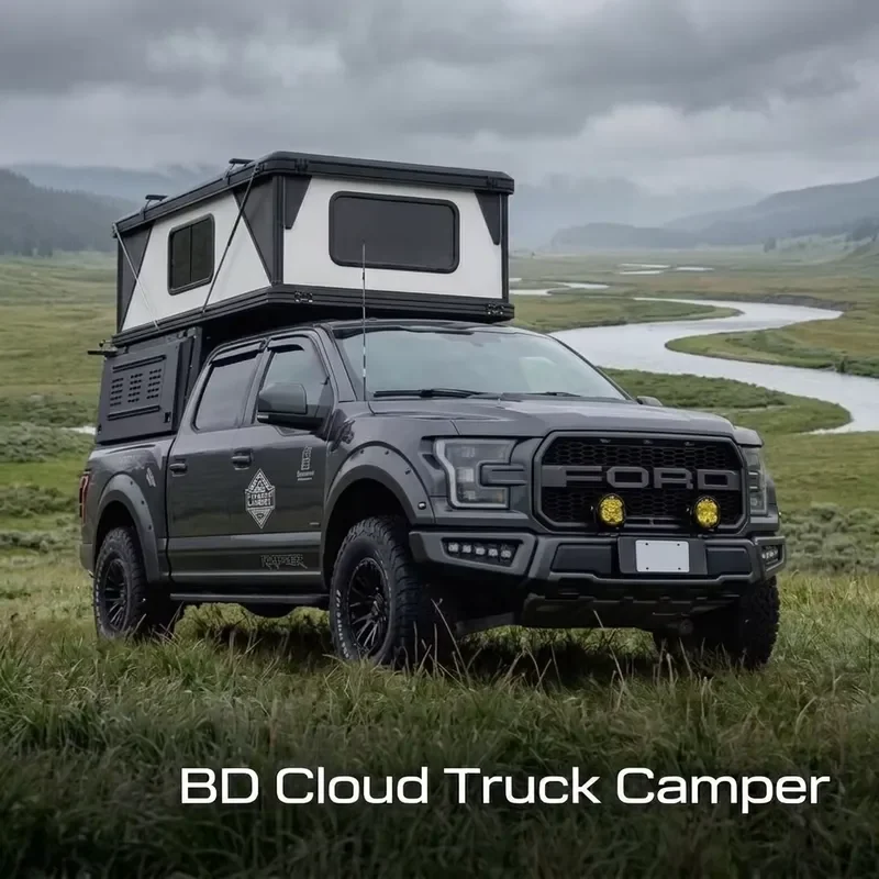 BD Cloud 2026 Travel RV with Aluminum Foldable Pickup Truck Camper for F150 view 2