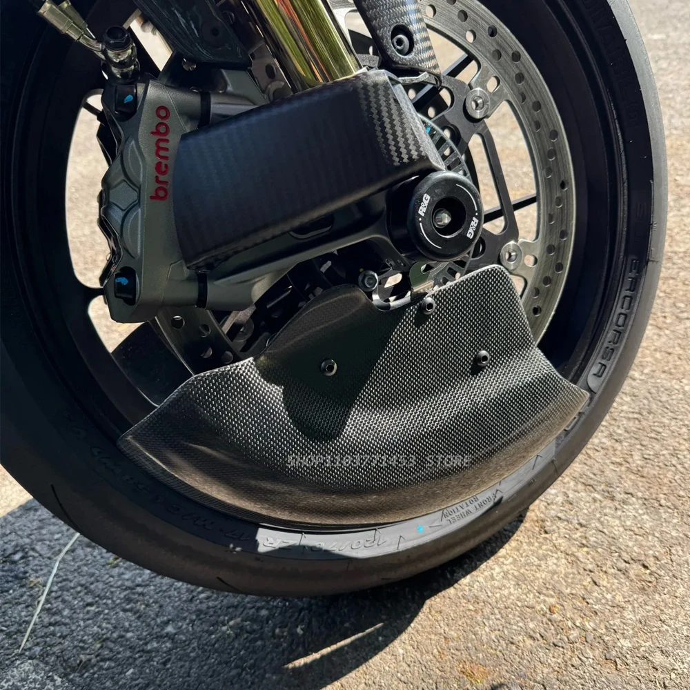 Für Aprilia RSV4 / RSV4 RR / RSV4 Factory 3K 100% Carbonfaser Motorrad-Radabdeckung Bremsscheibenschutz Kühlerabdeckung