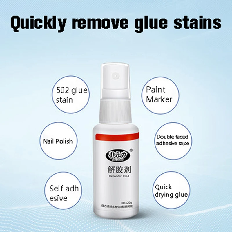 1PC 502 Glue 30g Strong Efficient Glue Remover  Remover Cleaning Agent Dissolving Office Supplies Fast Glue