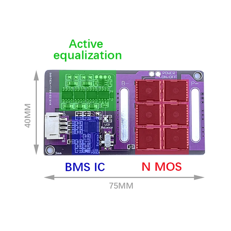 12.6V 14.6V BMS 4S 3S 120A with 1.5A Active balance current for Lipo/Lifepo4 Battery Pack