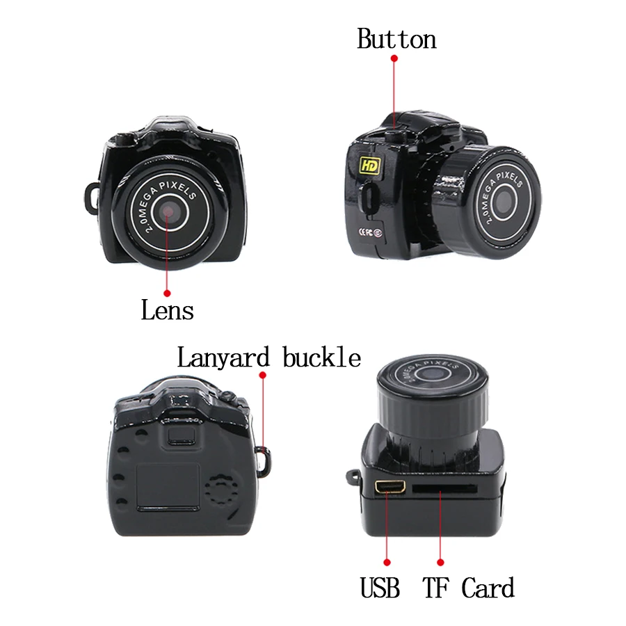 Mini Camera Keychain Can Take Photos Camera Key Chain Bag Charms Keyring Doll Lanyard Trinkets Party Gifts Children Bag Key Ring