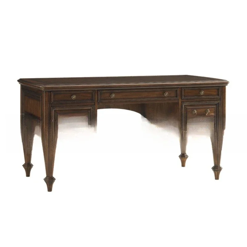 

American solid wood tables and chairs, retro furniture with drawers, storage study table, children's oak tables and chairs