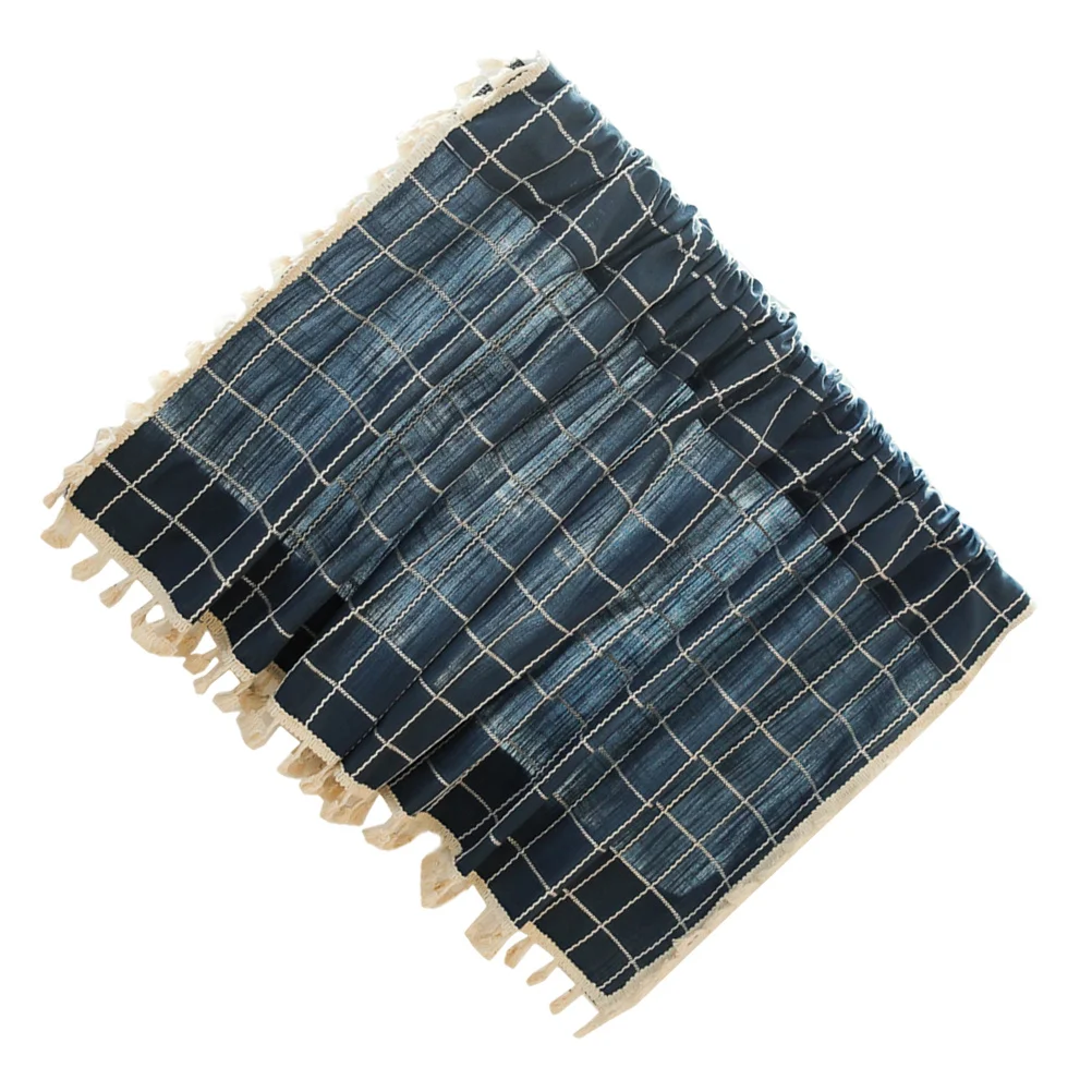 

Cotton Linen Partition Curtain Fringed Lace Edge Lattice Hanging Curtain For Bedroom Window Home Decor Divider