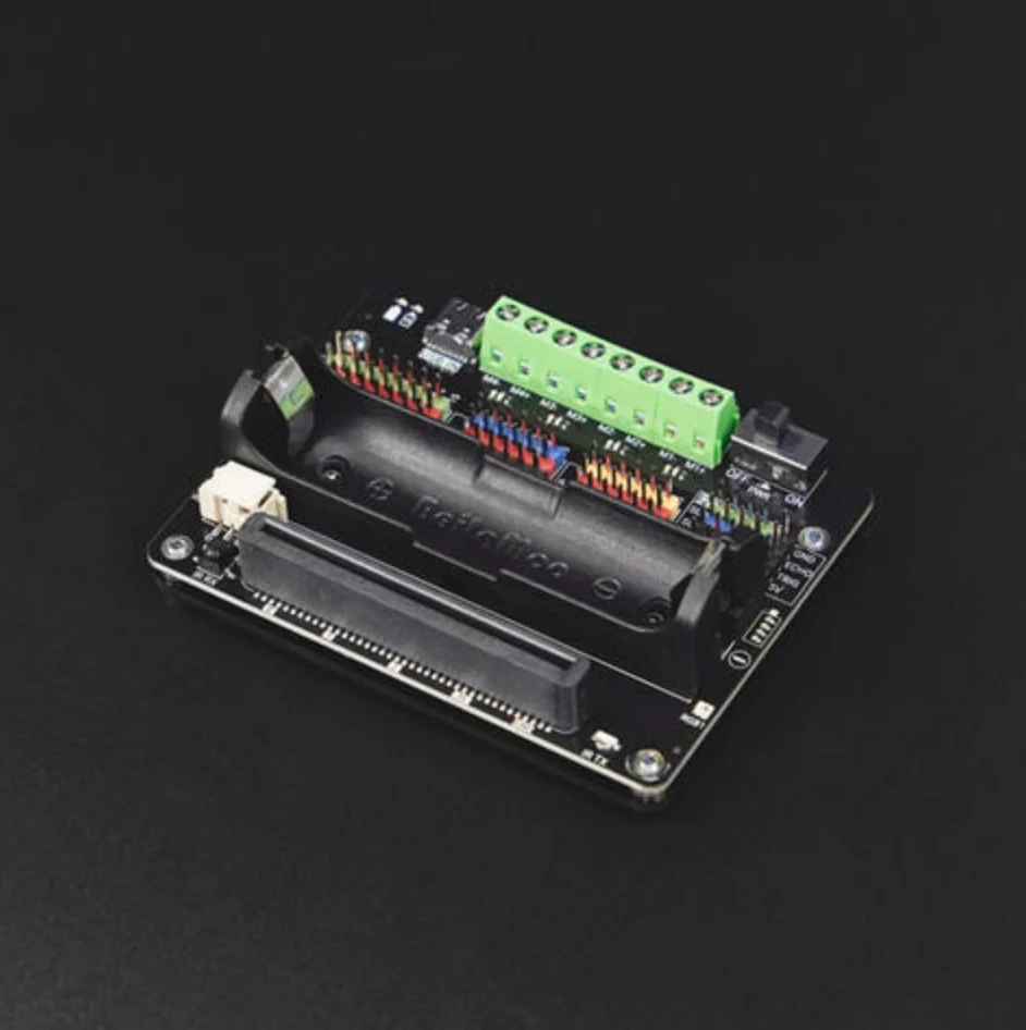 All-in-One Expansion Board for UNIHIKER & micro:bit with 18650 Battery, 4 Motors & 6 Servos, LEGO-compatible for STEM Robotics