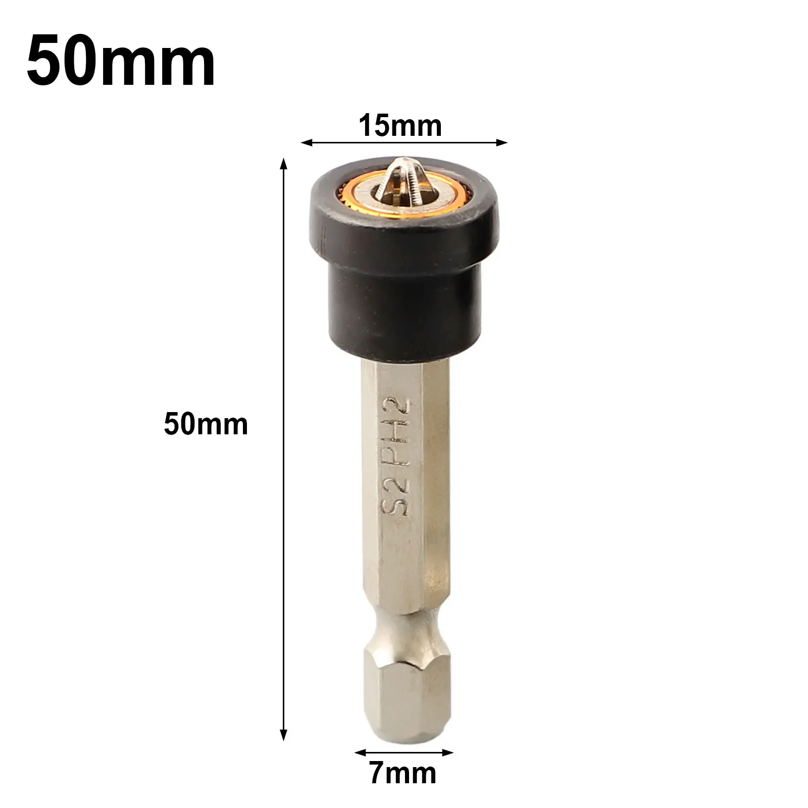 Magnetic Screwdriver Bit Head Woodworking Hex Shank 2550mm Magnetic & Non slip Design Limit The Screw Depth Wide Compatibility