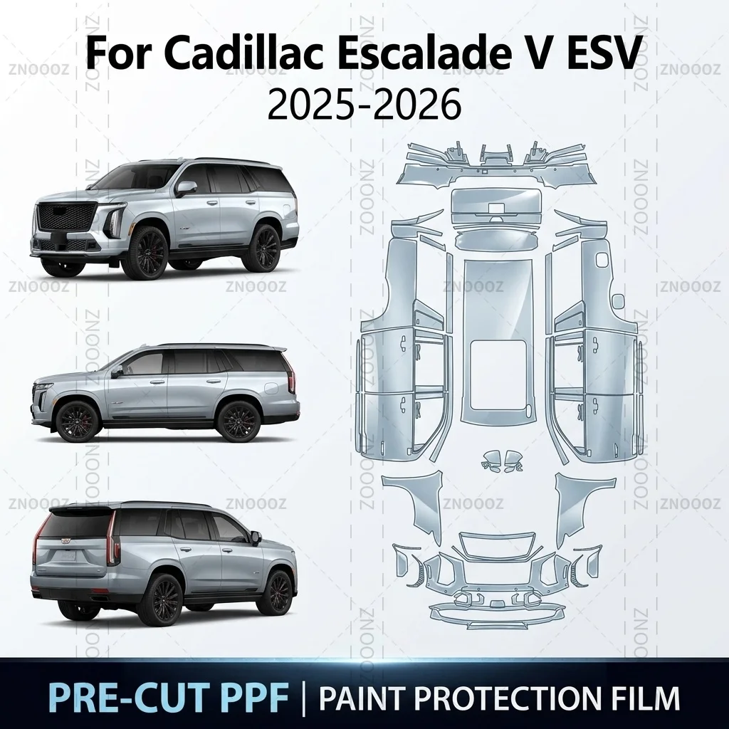 For Cadillac Escalade V ESV 2025-2026 8.5Mil Precut PPF Paint Protection Film Full Vehicle Glossy Clear Matte Black