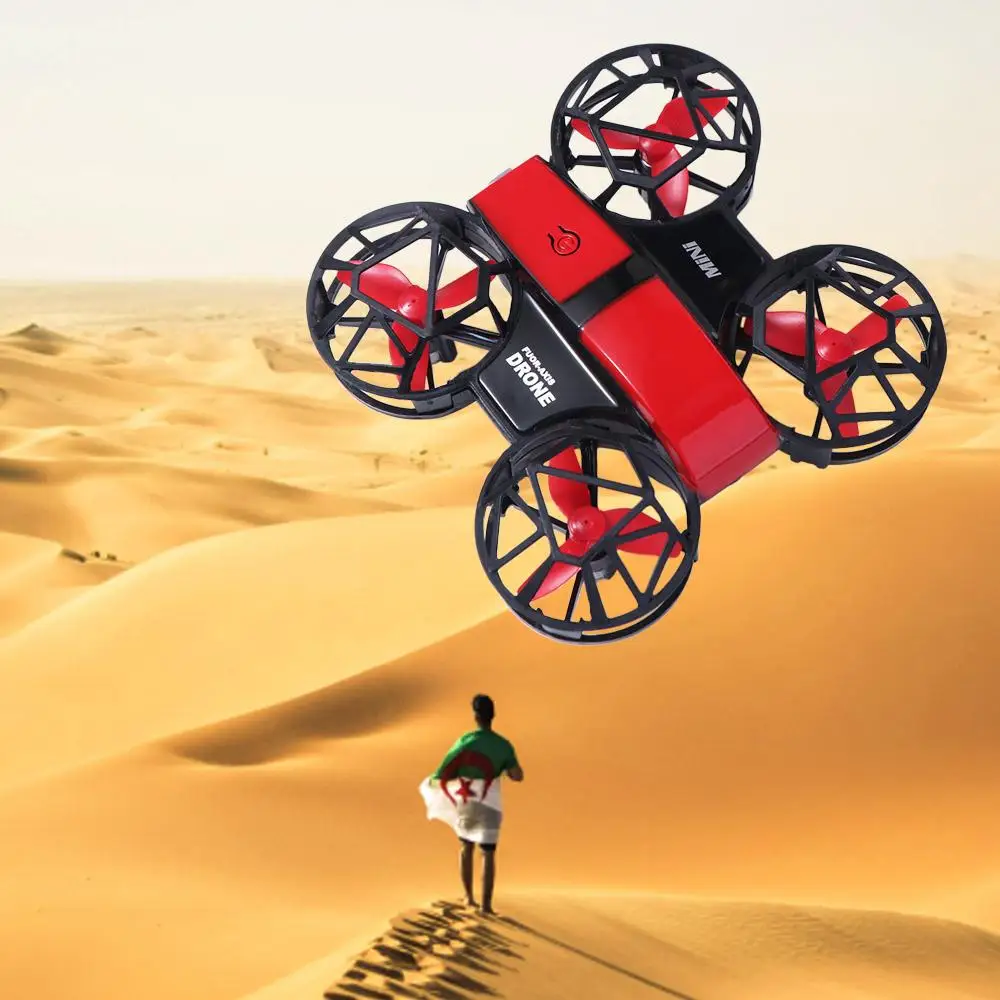 طائرة تحكم عن بعد صغيرة تحلق مع ضوء قابل لإعادة الشحن، طائرة تحكم عن بعد، طائرة كوادكوبتر محمولة متينة