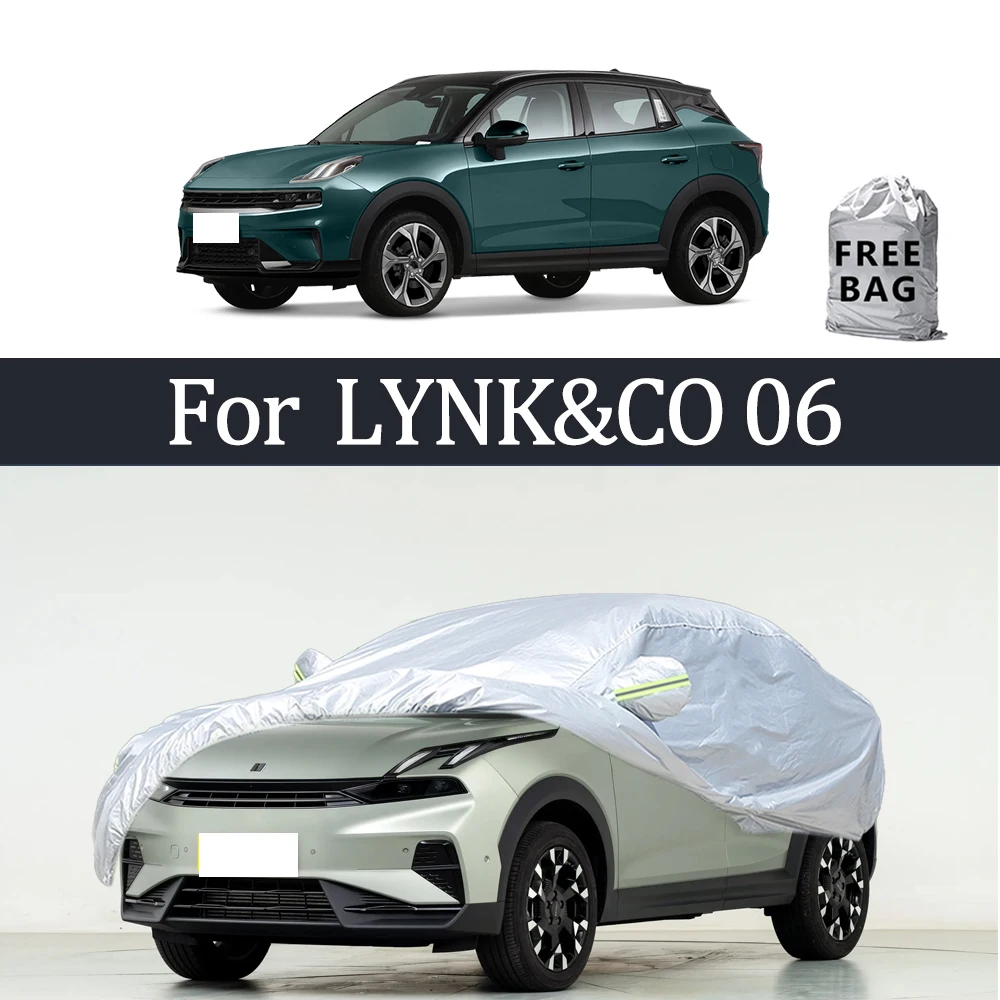 

For LYNK&CO 06 Car Cover Outdoor Protection Covers Snow Sunshade Waterproof Dustproof Exterior UV Car Accessories