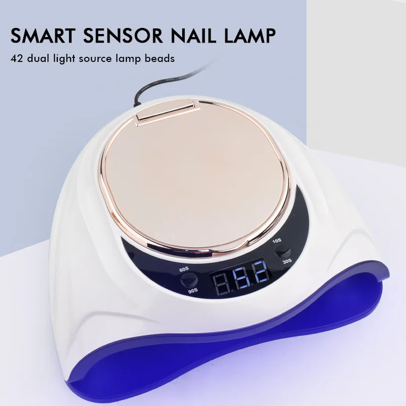 120W UV LED Lamp Nail Dryer With Makeup Mirror Fast Dry LED Nail Drying Lamp for Curing All Gel Nail Polish Gel Manicure Machine