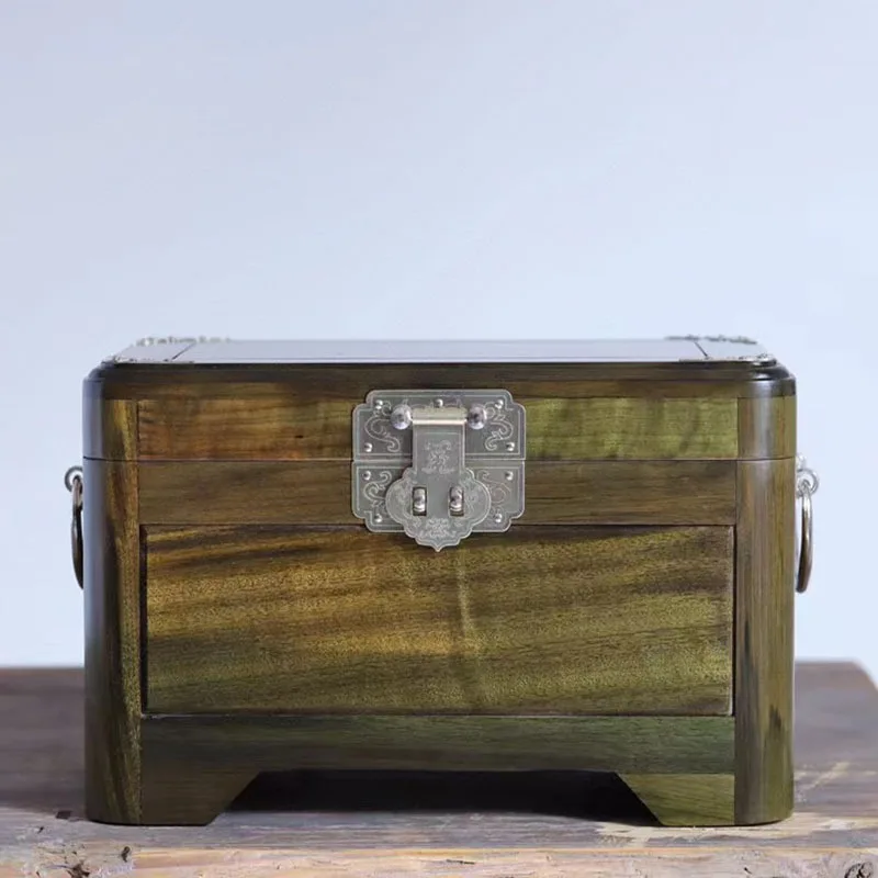 jewelry box, golden sinan ebony mirror box, jewelry storage box.