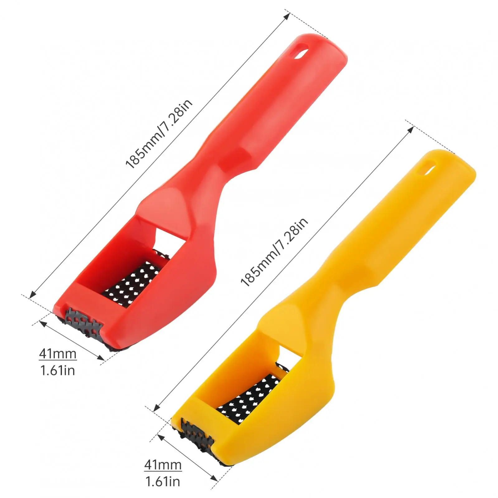 2pcs Surform Shaver Second Cut Tooth Mill File Hand Plane for Auto Body Filler/Drywall Rasp /Woodworking with 4pcs Curved Blades