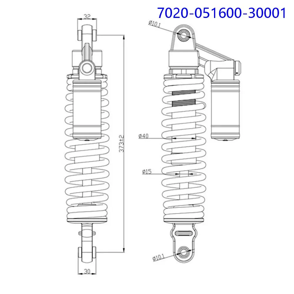 Front Shock Absorber 7020-051600-30001 For CFMoto ATV Accessories CF800 X8 CF800ATR CF800AU CF Moto Part 2016 to 2020