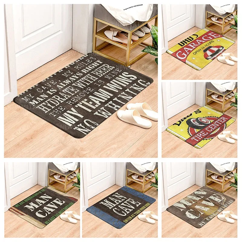 Vintage style non slip shower mat bathroom carpet home decoration floor mat kitchen bedroom living room water absorbing door mat