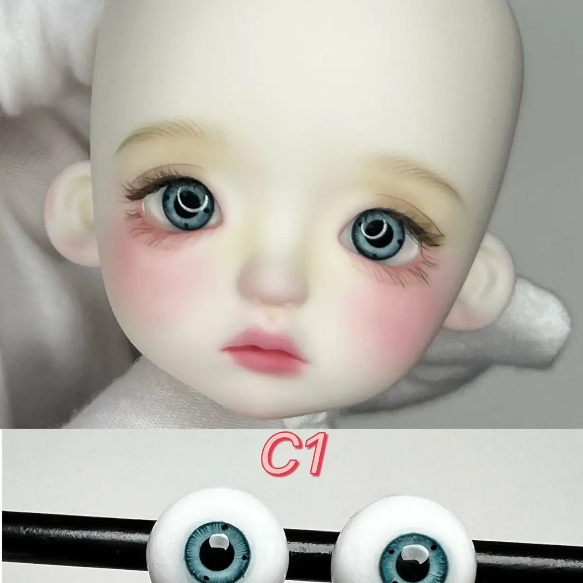 New 12/14/16/18/20/22/24/30mm Doll's Eyes for 1/6 1/4 1/3 Bjd Doll Plaster Eyeball Girl Toy Dress Up Doll Accessories, No Doll